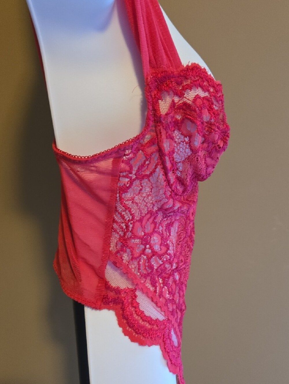 Victoria's Secret Hot Pink Lace Bodysuit - Picture 13 of 14